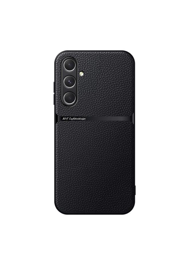 S-TOP Case For Samsung Galaxy M35 5G Litchi Leather Magnetic Full Coverage Shockproof Phone Case - Image 1