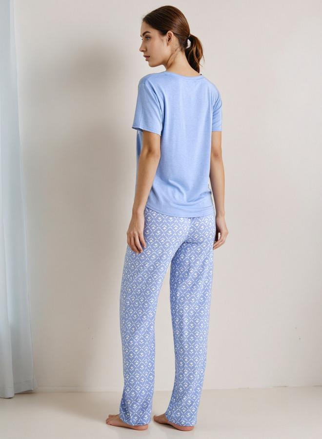 سبلاش فيڤ طقم بيجامة تي شيرت وبنطلون - Image 3