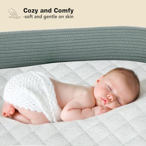 Asatdd Waterproof Bassinet Mattress Pad Protector Cover Compliable with Halo BassiNest Swivel Sleeper, Ultra Soft, Breathable and Comfortable, 2 Pack - Image 4