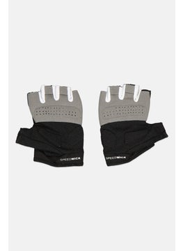 Reebok Men Brand Logo Fitness Gloves, Black/Grey  - Image 2