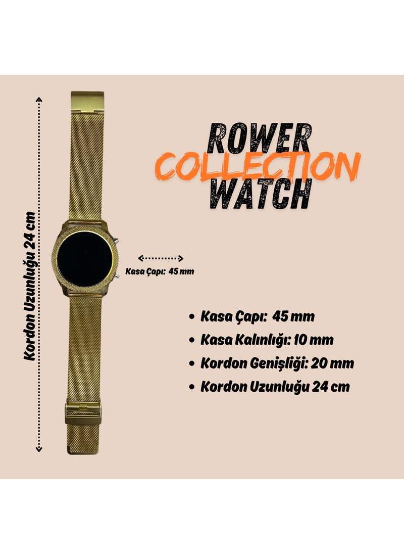 ROWER - Digital LED Display Unisex Mesh Band Watch Waterproof - Image 1