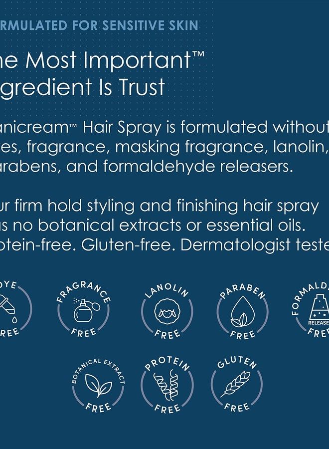 Vanicream Firm Hold Hairspray, Fragrance and Gluten Free, For Sensitive Skin, 8 Ounce, Packaging May Vary - Image 4