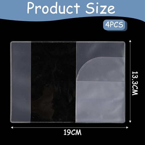 Anzailala 4pcs Passport Cover for Men Women, Passport Covers Transparent, Waterproof Passport Holder, Clear Passport Protector (Matte Surface) - Image 2