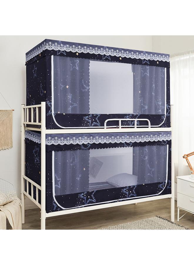 Bluejw RKT4 Student Dormitory Bed Curtain Plus Mosquito Net Integrated Upper Bunk Lower Bunk Full Shading Anti-mosquito Universal Zipper With Bracket - Image 1