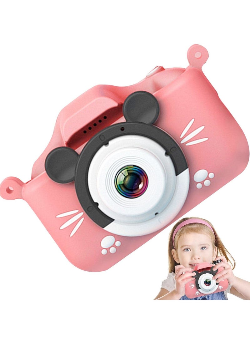 Oteeto Oteeto OKC01 Kids Digital Camera With 2.0 Inch LCD Screen and 400 mAh Bttery Pink  - Image 2