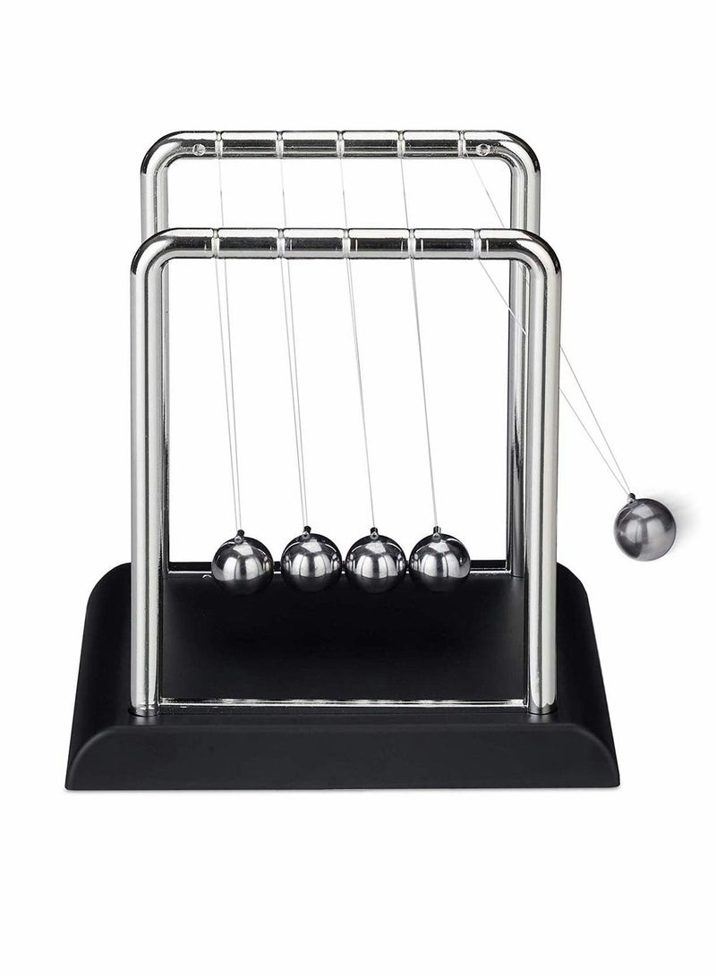 Y&D Classic Newton Cradle Balance Balls Wooden Base Newton's Adults Physics Science Steel Pendulum Ornaments Educational Toy Gift for Home Office Desk  - Image 1
