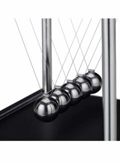 Y&D Classic Newton Cradle Balance Balls Wooden Base Newton's Adults Physics Science Steel Pendulum Ornaments Educational Toy Gift for Home Office Desk  - Image 4