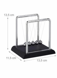 Y&D Classic Newton Cradle Balance Balls Wooden Base Newton's Adults Physics Science Steel Pendulum Ornaments Educational Toy Gift for Home Office Desk  - Image 5