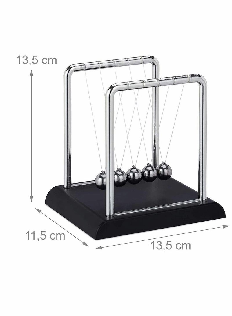 Y&D Classic Newton Cradle Balance Balls Wooden Base Newton's Adults Physics Science Steel Pendulum Ornaments Educational Toy Gift for Home Office Desk  - Image 5