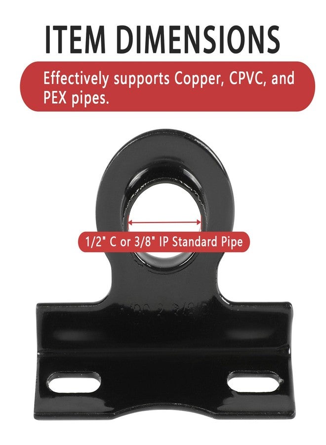EFIELD (Pack of 10) EFIELD Metal Made Pipe Stay Hanger for 3/8 Inch IP Standard Pipe or 1/2 Inch Copper, CPVC & PEX Pipes - Universal Pipe Support Bracket,(ACC011) - Image 2