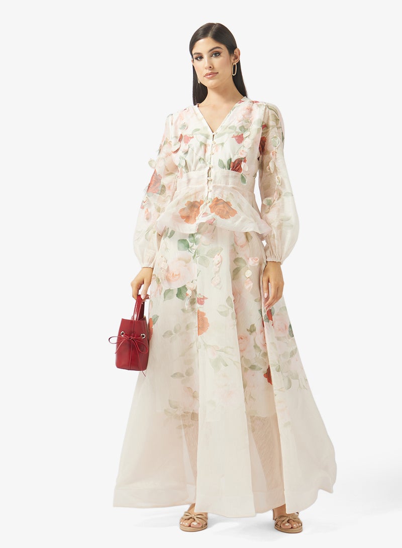 Khizana Floral Print Top & Skirt Set - Image 5