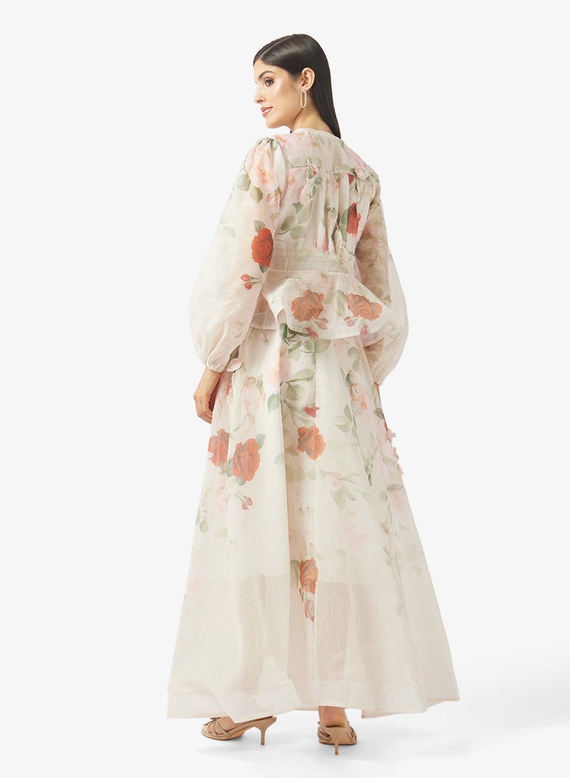 Khizana Floral Print Top & Skirt Set - Image 2