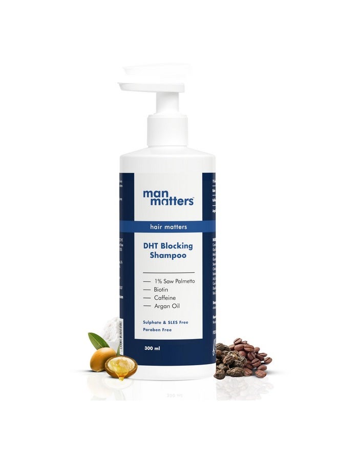 Man Matters - Dht Blocking Anti Hair Fall Shampoo, Reduces Hair Fall, Strengthen Hair, With Power Of Caffeine, Saw Palmetto, Argan Oil, & Biotin | 300Ml - Image 1