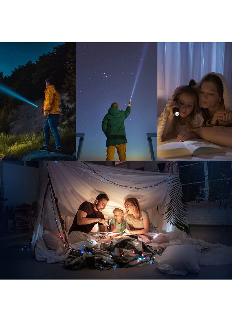 Led Rechargeable Flashlight, Super Bight Handheld Flashlights with 5 Modes, 2 Packs Zoomable Torch Light Prepare Emergency for Outdoor Camping Power Cut Safety [Energy Class A+++] - Image 4