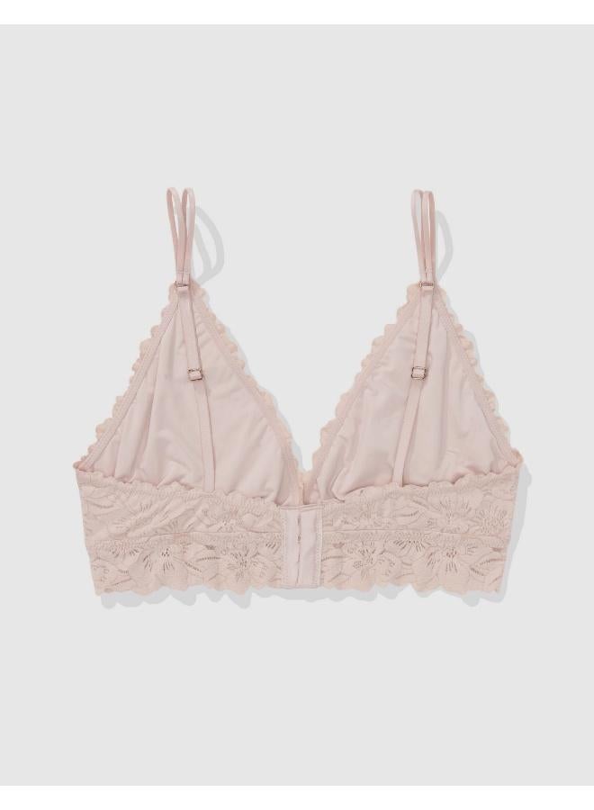 Aerie Show Off Rosey Lace Padded Plunge Bralette - Image 3