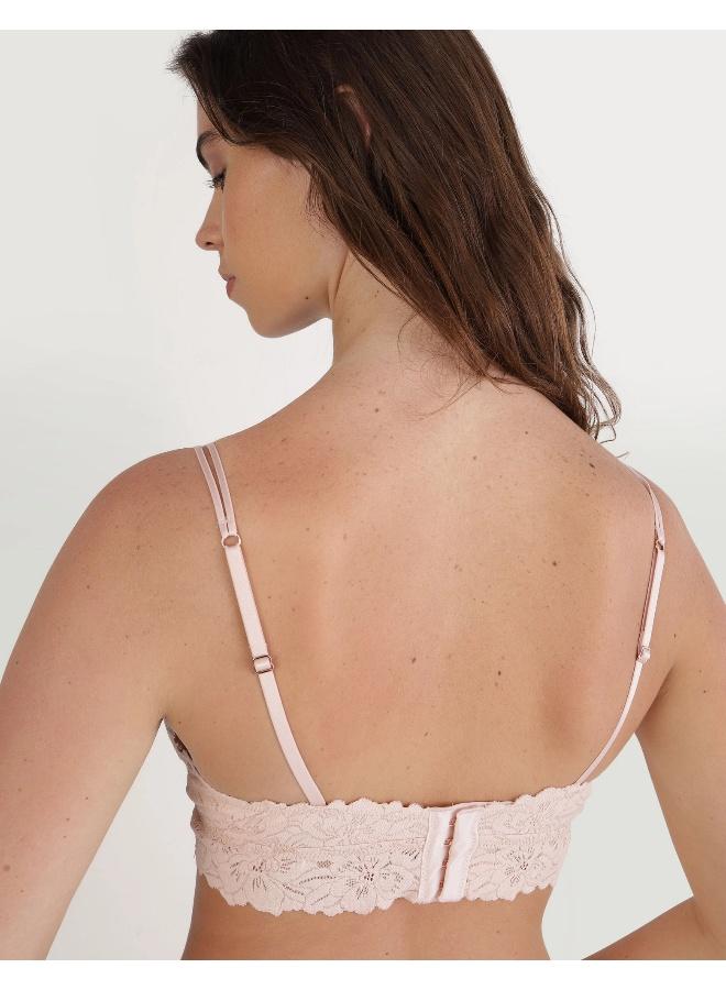 Aerie Show Off Rosey Lace Padded Plunge Bralette - Image 4