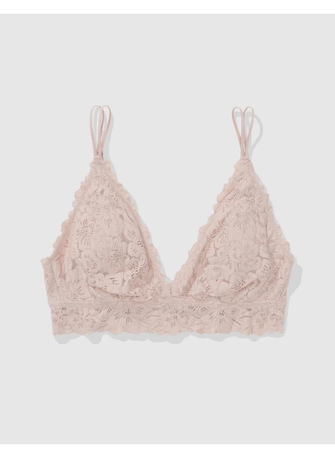Aerie Show Off Rosey Lace Padded Plunge Bralette - Image 2