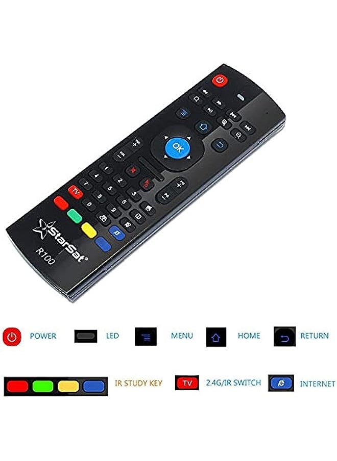 HuHa StarSat Multi-Function Remote Controller with 3D mouse & Wireless Fly Air Mouse & Keyboard Remote Control for KODI & Android, MXQ, SMART TV, Win PC, MAC, Raspberry Pi  - Image 4