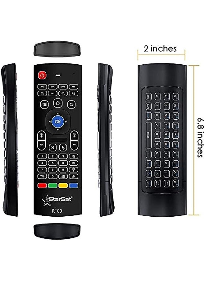 HuHa StarSat Multi-Function Remote Controller with 3D mouse & Wireless Fly Air Mouse & Keyboard Remote Control for KODI & Android, MXQ, SMART TV, Win PC, MAC, Raspberry Pi  - Image 2