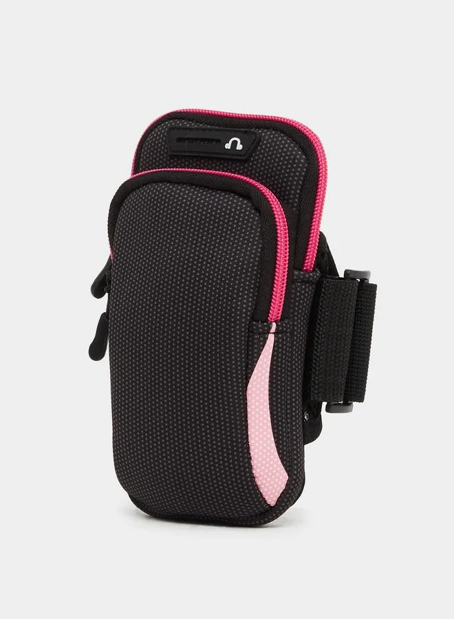 Styli Styli Contrast Trim Dual Zip Pocket Arm Running Belt