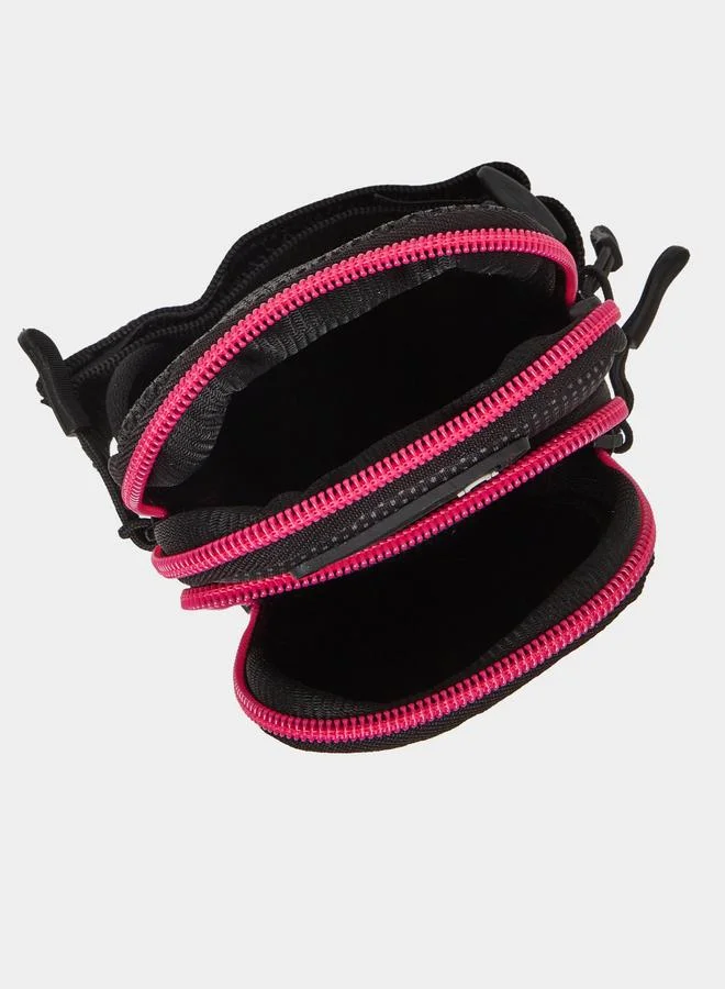 Styli Styli Contrast Trim Dual Zip Pocket Arm Running Belt