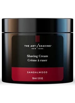THE ART of SHAVING Sandalwood Shaving Cream for Men – Protects Against Irritation and Razor Burn – Hydrates and Nourishes Dry Skin – Clinically Tested for Sensitive Skin – 5 oz  - Image 1