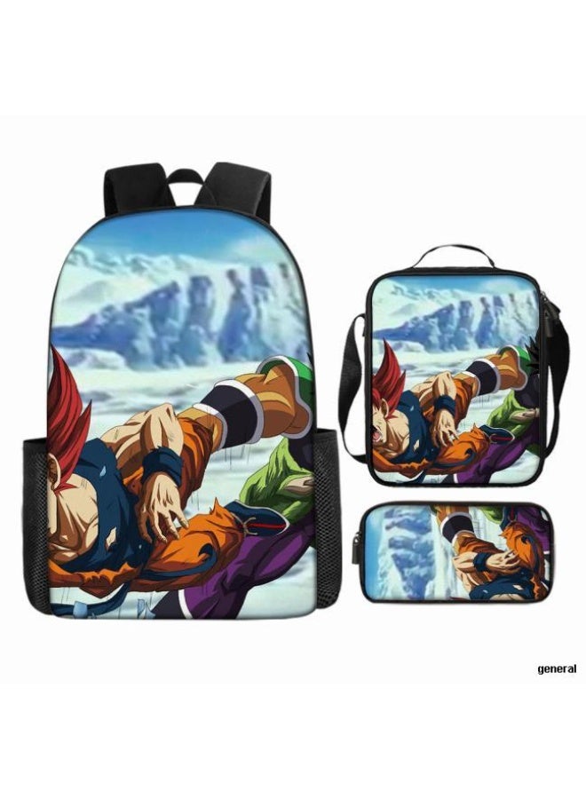 عام حقيبة الظهر المطبوعة الشائعة - مجموعة حقيبة الظهر المكونة من ثلاث قطع (يمكن استخدامها للطلاب والأطفال والأصدقاء للنزهات وتسلق الجبال وما إلى ذلك) - 19 - Image 1