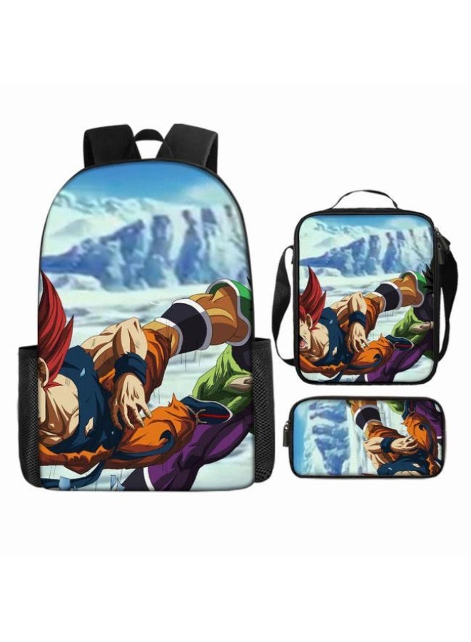 عام حقيبة الظهر المطبوعة الشائعة - مجموعة حقيبة الظهر المكونة من ثلاث قطع (يمكن استخدامها للطلاب والأطفال والأصدقاء للنزهات وتسلق الجبال وما إلى ذلك) - 19 - Image 3