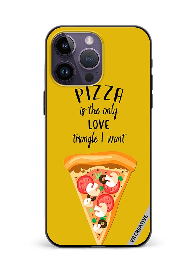 Protective Case Cover For Apple iPhone 16 Pro Max Pizza Love Design Multicolour
