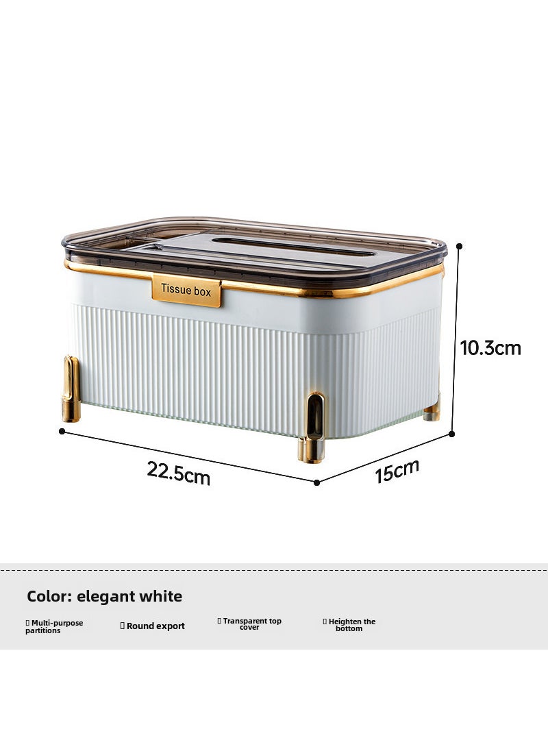 Generic Luxury Square Tissue Box holder for Living Room Elegant White 
