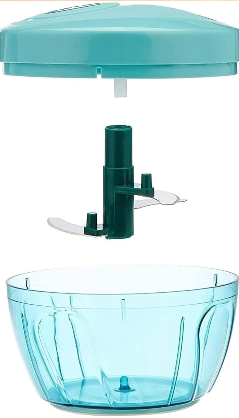 AARAVIS Vegetable Cutter 500ml 110ml Manual Onion Chopper with Pulley Multi Chopper with 3 Stainless Steel Blades Vegetable Chopper Kitchen Garlic Onion Cutter Dori Chopper 500ML1100ml  - Image 5