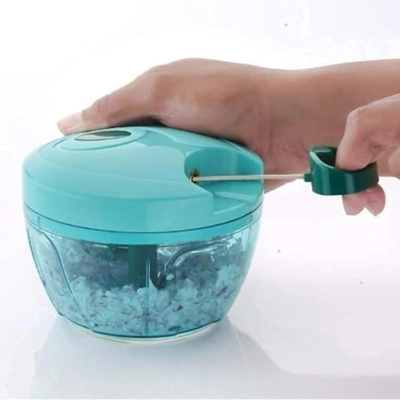 AARAVIS Vegetable Cutter 500ml 110ml Manual Onion Chopper with Pulley Multi Chopper with 3 Stainless Steel Blades Vegetable Chopper Kitchen Garlic Onion Cutter Dori Chopper 500ML1100ml  - Image 2