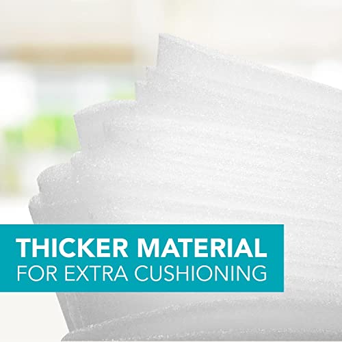 WAUPPY 100 Pack Foam Wrap Sheets for Packing Storage Shipping Moving Supplies, Cushion Foam Wrap Packing Foam for Dishes, China, Glass and Furniture (12”x12”) - Image 3