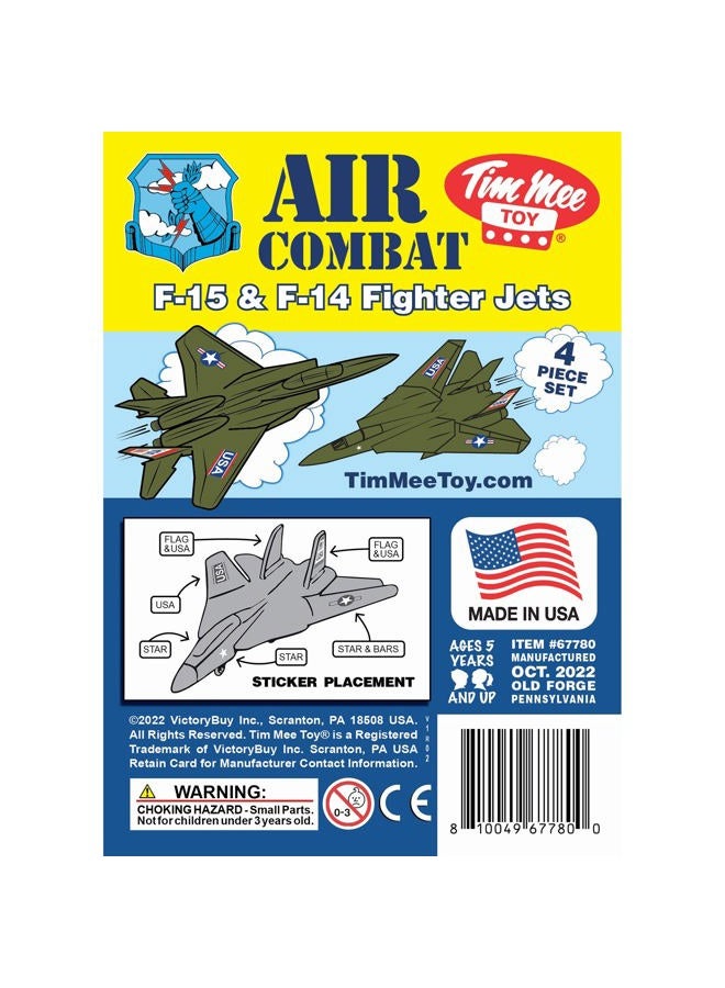 Tim Mee Toy طائرات مقاتلة من تيم مي بلاستيك - 4 قطع طائرات خضراء عسكرية مصنوعة في الولايات المتحدة - Image 5