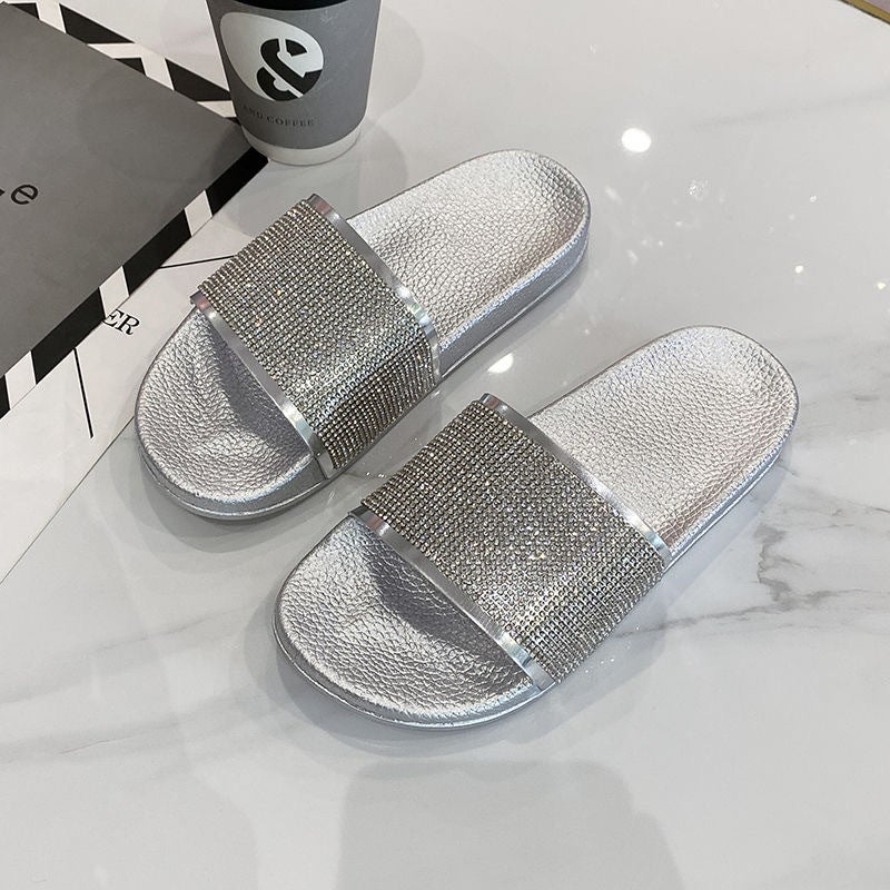 Fashion Slippers For Women, -Selling New Style, Rhinestone Colorful Women'S Slippers, Thick-Soled, Comfortable And Versatile Beach Sandals For Outer Wear - Image 1