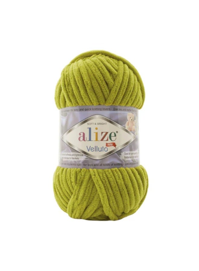 ALIZE Velluto Polyester Yarn 11 Pistachio Green