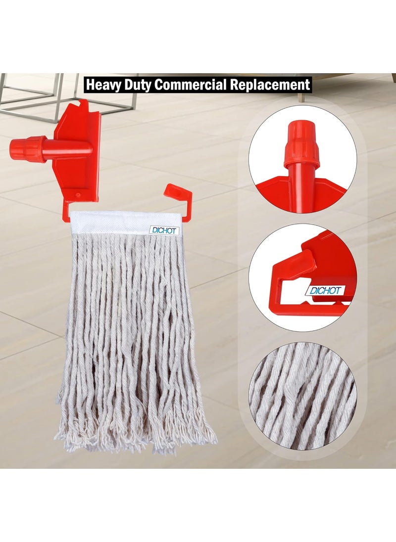 DICHOT DICHOT Wet Mop Refill 300 GM with Clip and Check Duster Cloth RED Pack of 3  - Image 3