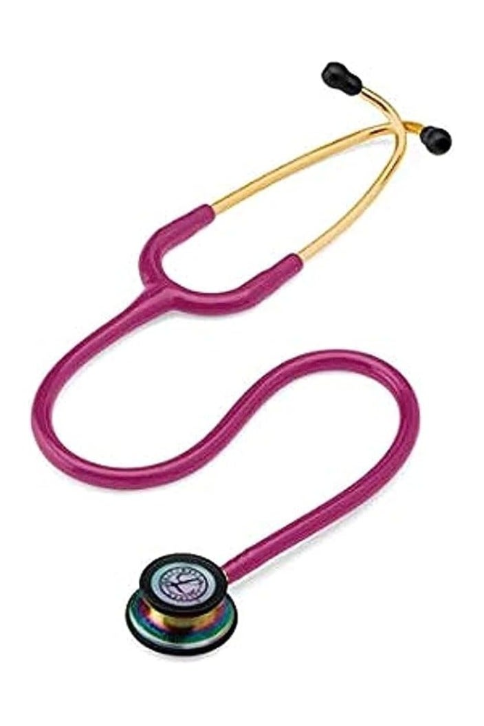 سماعة الطبيب الكلاسيكية 3M ليتمان 5806، قوس قزح، أنبوب توت العليق، 27 بوصة (69 سم)