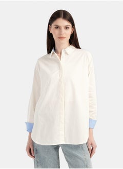 Clue Poplin Shirt with Side Vents  - Image 1