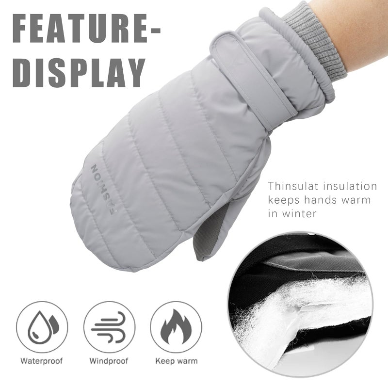 XuoAz Women Men Ski-Snow-Gloves Warm Winter-Gloves-Mittens Non Slip Waterproof-Gloves for Skiing-Snowboarding Outdoor Sports - Image 4