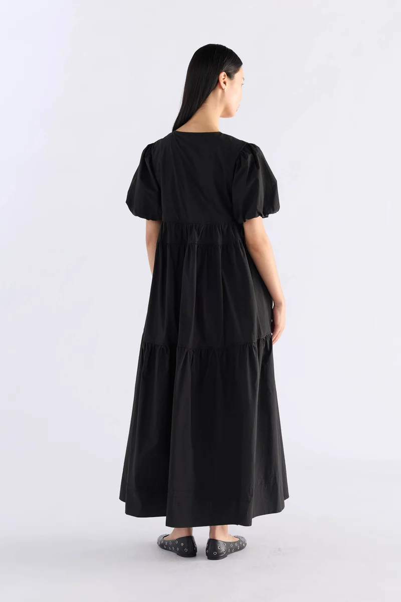 The Editor's Market Casey Tier Swing Dress - Black