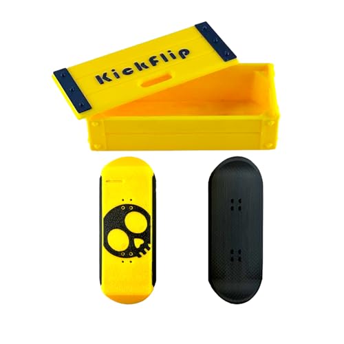 ascavs Magnetic Kickflip Fidget Slider Toy for Adults Mini Flip Fingerboard Skateboard with Storage Crat PortableOffice Desk Toys - Image 1