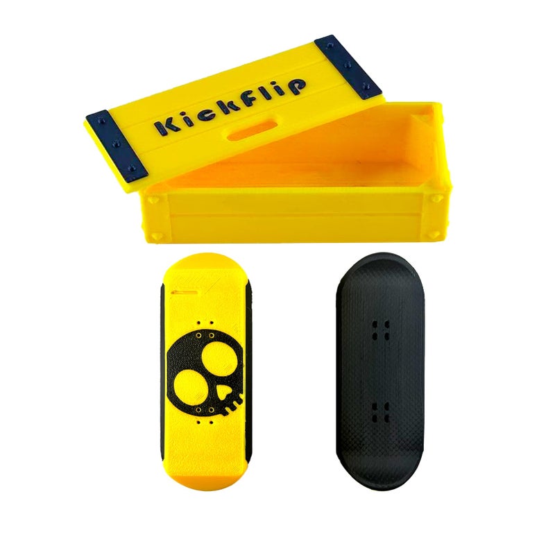 ascavs Magnetic Kickflip Fidget Slider Toy for Adults Mini Flip Fingerboard Skateboard with Storage Crat PortableOffice Desk Toys - Image 3