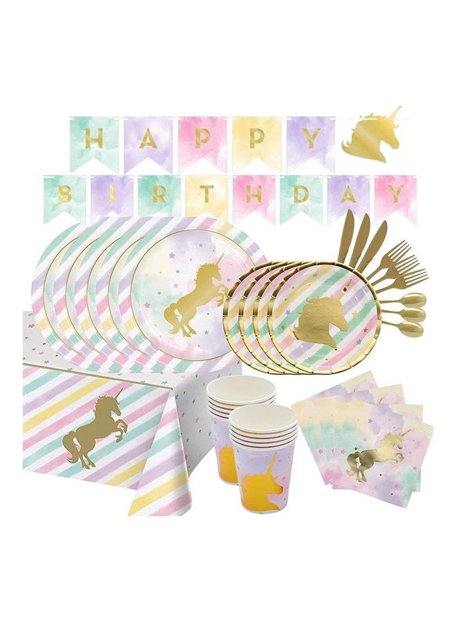 NIBEMINENT 107-Piece Unicorn Themed Party Supplies Set - Image 1
