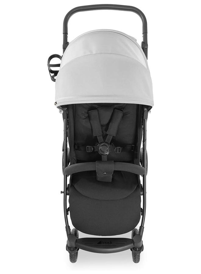 hauck Rapid 4R Plus Stroller – Grey – From Birth to 25 kg - 4 Years – Lightweight Foldable Pushchair with Suspension, Adjustable Backrest & Large Wheels - Image 5