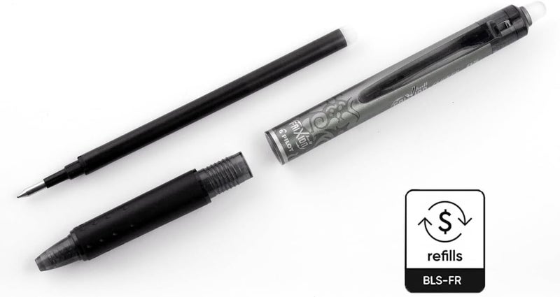 Pilot Frixion Clicker Roller Ball Pen, 0.5 mm Tip Size, Black - Image 5