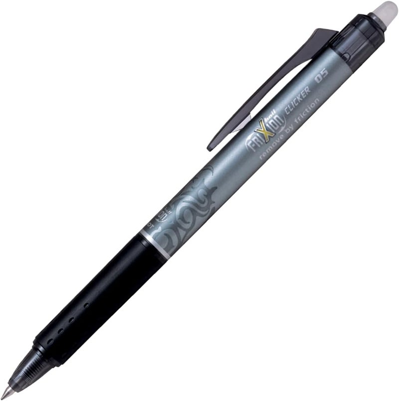 Pilot Frixion Clicker Roller Ball Pen, 0.5 mm Tip Size, Black - Image 1
