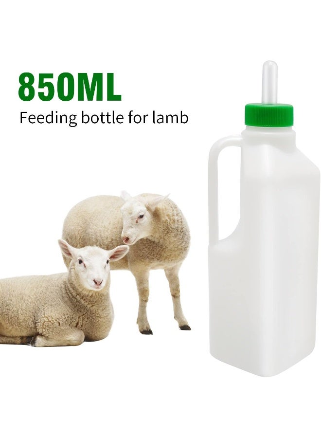 DUZFOREI 850ML Animal Feeding Bottle with 5 Lamb Nursing Bottle Feeding Goat Milk Bottle Calf Milk Feeder Bottle for Sheep Lambs Piglets - Image 2