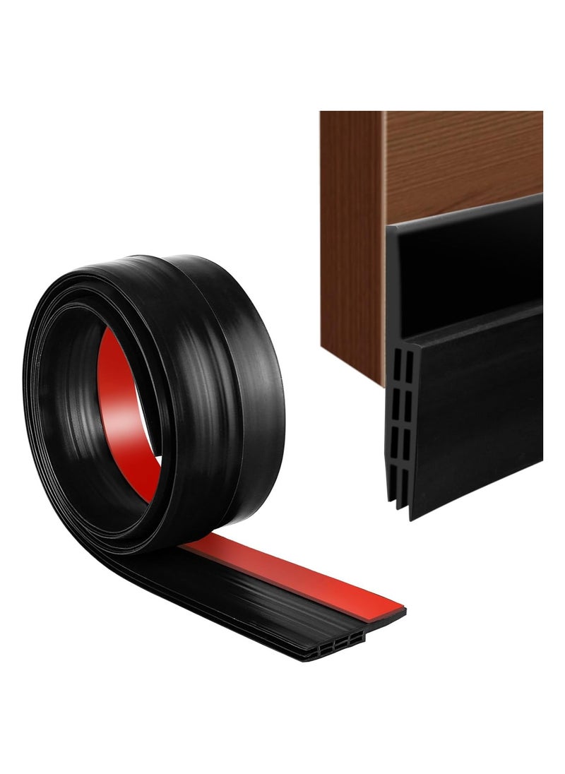 Folanry 2 Pack Under Door Draft Stopper, Home Essentials, Weather Stripping Door Seal, Bottom of Door Sweep, Garage Window Blocker Noise Dust Insulation Draft Guard, 39 inches , Black  - Image 1