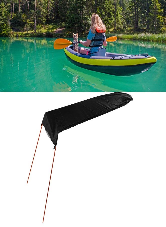 POCREATION Kayak Sun Shade Canopy, Oxford Fabric Foldable Kayak Awning Canopy Easy to Install Portable Kayak Sunshade Awning for Boat and Canoe - Image 3